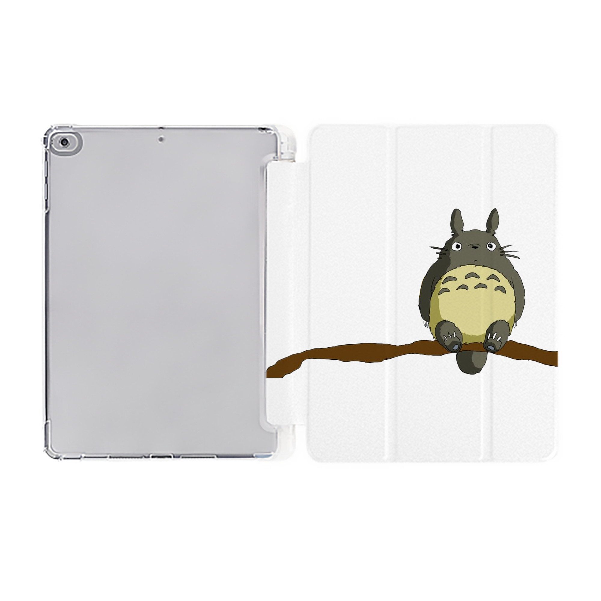 （画像用） となりのトトロ 草壁メイ 草壁サツキ My Neighbor Totoro Satsuki Kusakabe Mei Kusakabe IPad ケース ペン収納付き 三つ折りスタンド PUレザー×シリコン 対応機種9.5/10.5/10.9インチ
